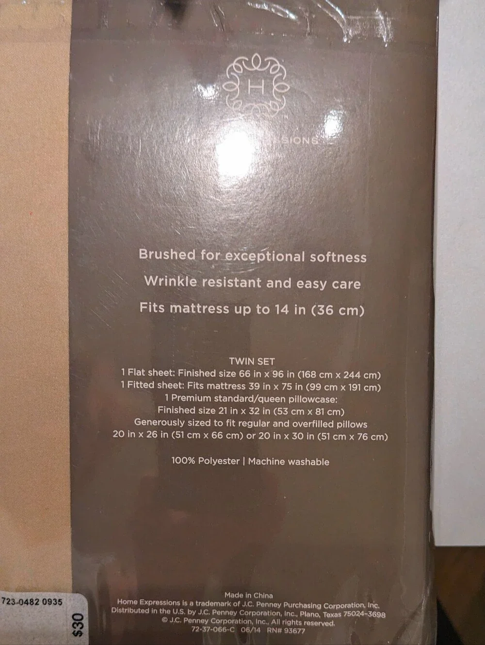 Expressions Microfiber Sheet Set - Beige/Tan